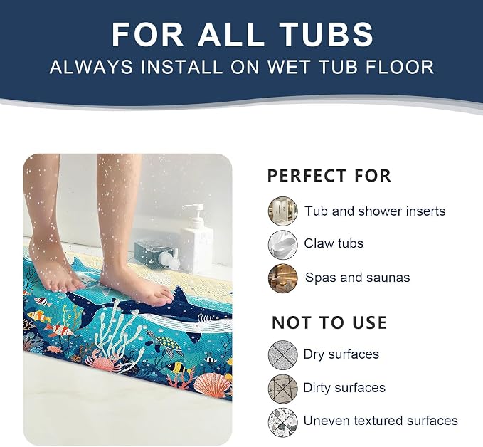 XIYUNTE Baby Bath Mat for Tub Non Slip Kids Bath Mat - Image 6