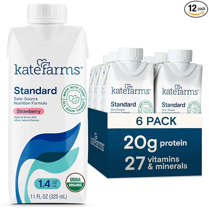 KATE FARMS Organic 1.4 High Calorie Nutrition Shake, Strawberry, 20g Protein by KateFarms