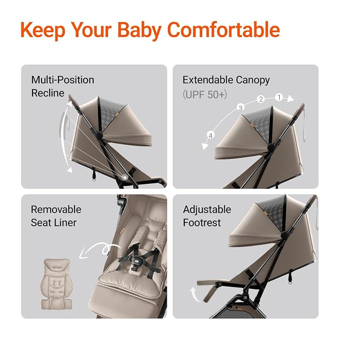 MAMAZING Lightweight Baby Travel Stroller - Image 7