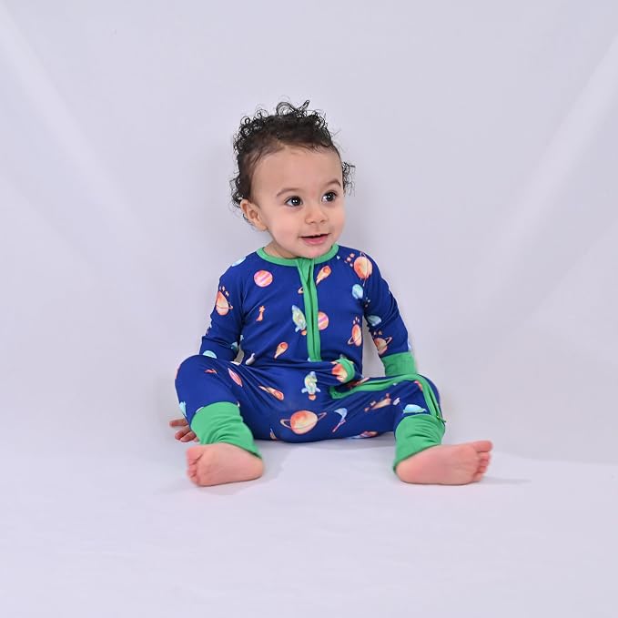 LollyBanks Baby Pajamas, 2-Way Zipper Romper, 95% Viscose Made from Bamboo and - Image 2