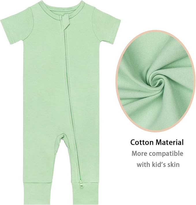 GUISBY Footless Short Sleeve Baby Pajamas - Image 4