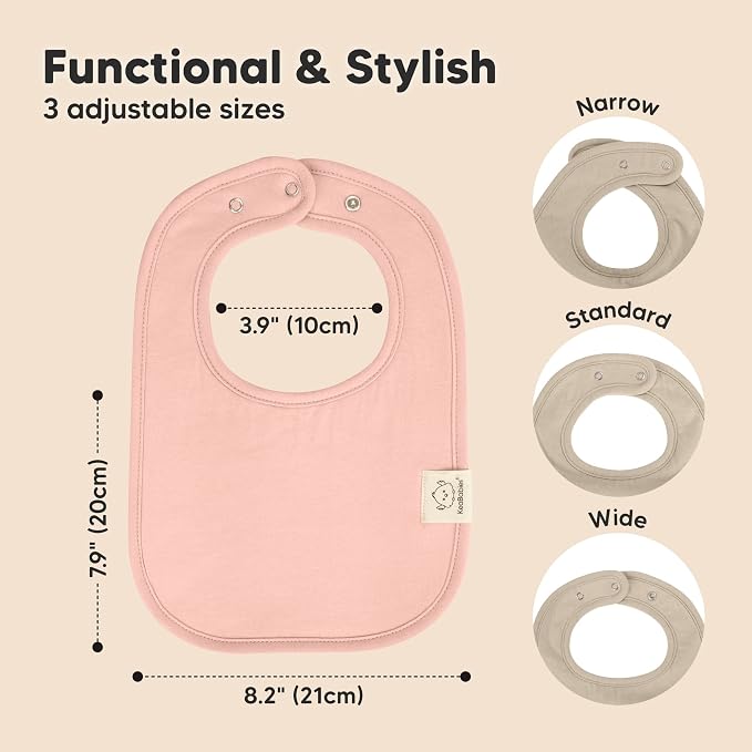 KeaBabies 8-Pack Organic Baby Bibs - Image 2