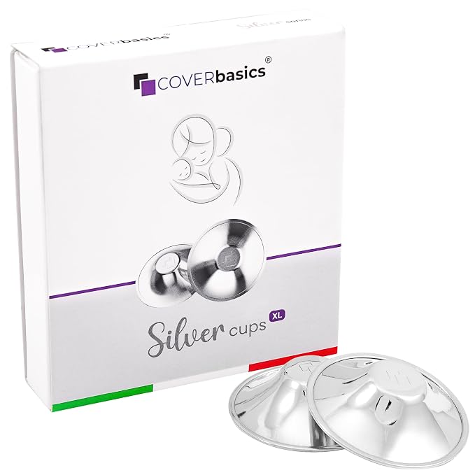 Original Italian Silver Nursing Cups by COVERbasics