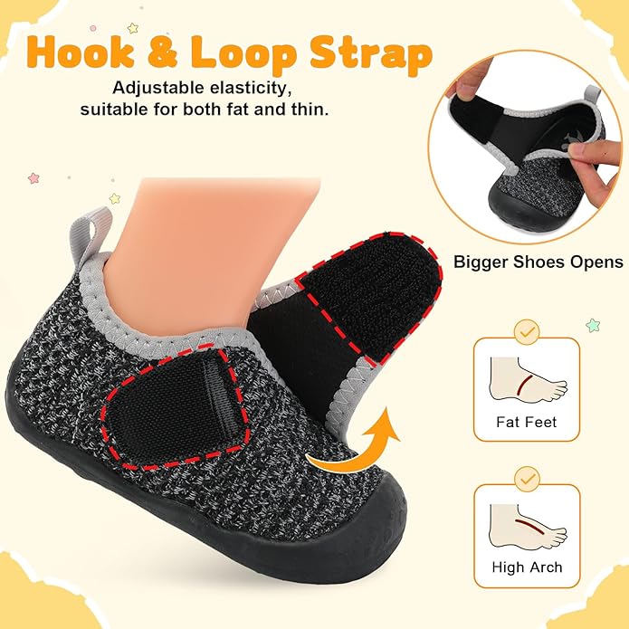 FEETCITY Baby First Walking Shoes Wide Baby Shoes Infant Sneakers Newborn Crib - Image 4
