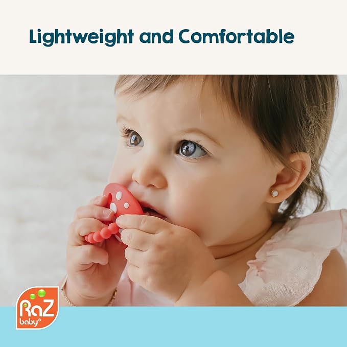 RaZbaby Soft Silicone Infant & Baby 3M+ Teether Toy Massaging Bristles Teething - Image 4