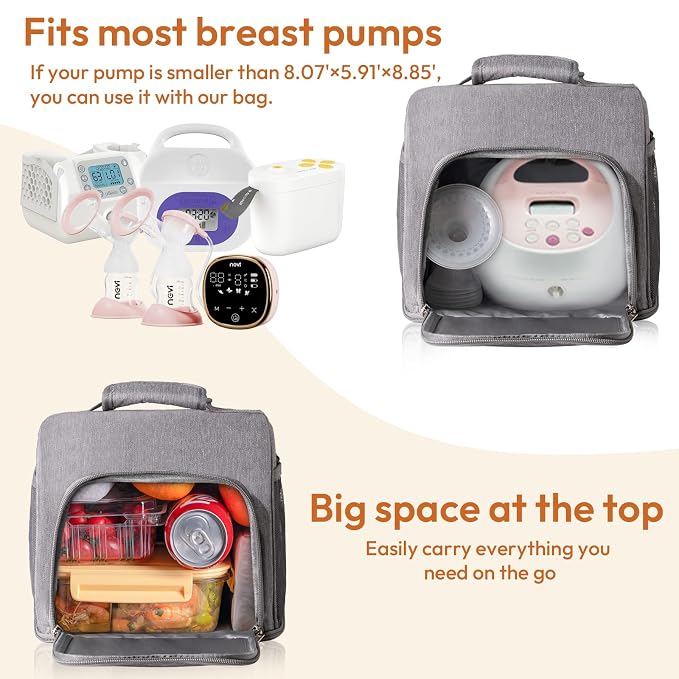 NCVI Breast Pump Bag, Double Layer Removable Pump Bag - Image 2