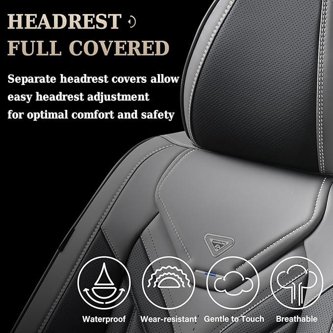 Coverado Car Seat Covers Full Set, Automotive Seat Covers Car Seat Protector - Image 5