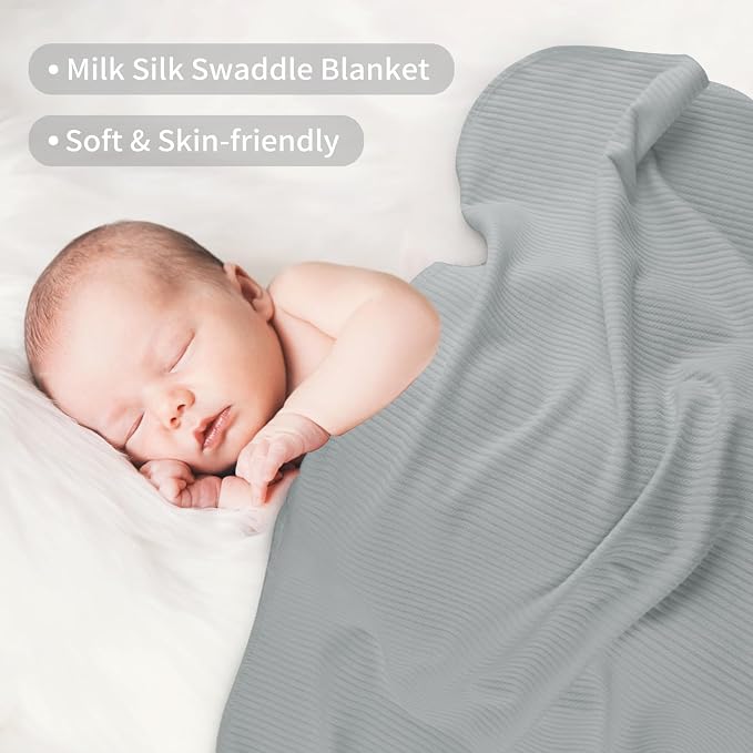 Jersey Swaddle Blanket, Ultra Soft Stretchy Receiving Blanket, Newborn Swaddle - Image 8