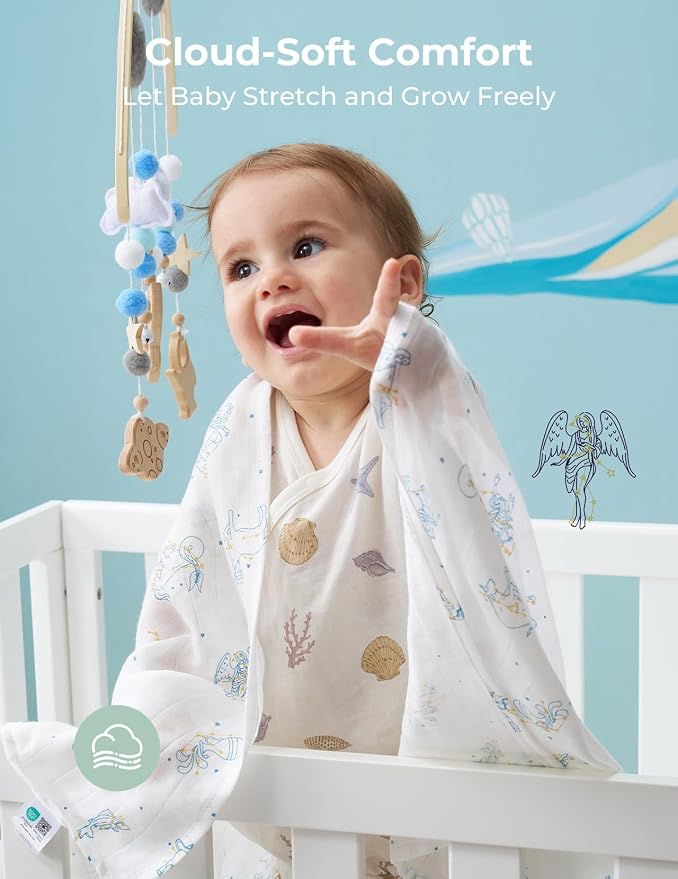 Momcozy Muslin Swaddle Blankets, Ultra Soft Neutral Registry Essentials - Image 5