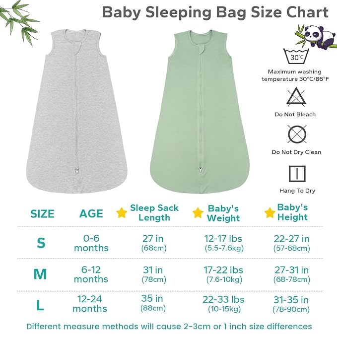 Rayon Made from Bamboo Sleep Sacks 0.5 TOG summer Wearable Blanket Baby 6-12 - Image 6
