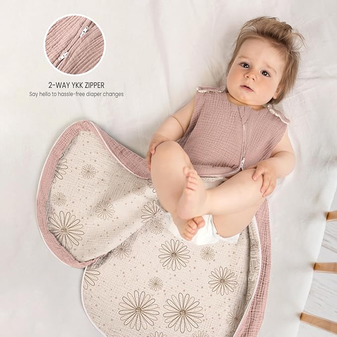 lulumoon Sleep Sack Muslin for Baby: Cotton Wearable Blanket for 3-9 Months - Image 5