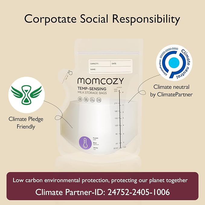 Momcozy Easy Pour Breastmilk Storage Bag, Temp-Sensing Color Change, No Leak - Image 8