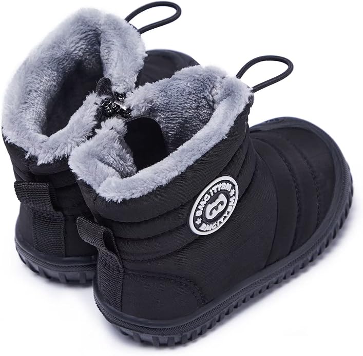 BMCiTYBM Toddler Baby Snow Boots Winter Shoes Boys Girls Cold Weather Baby Faux - Image 5