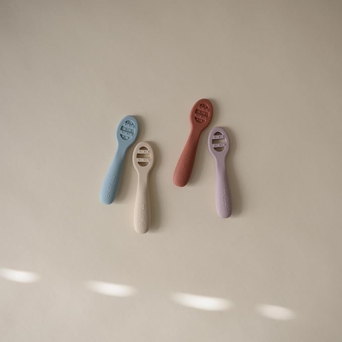 mushie Silicone First Feeding Baby Spoons | 2 Pack - Image 3