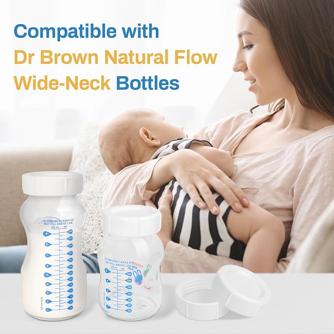 Travel Bottle Caps for Dr Brown Wide Neck Bottle, Bottle Lids Replacement - Image 2