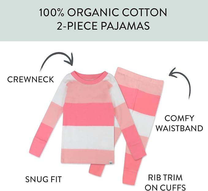 HonestBaby 4 Piece Pajamas Sleepwear Pjs 100% Organic Cotton - Image 2