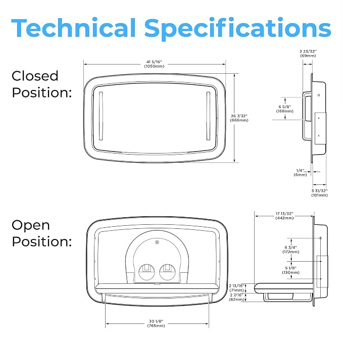 Koala Kare Baby Changing Station Horizontal Recessed-Mounted, Model KB310- - Image 7