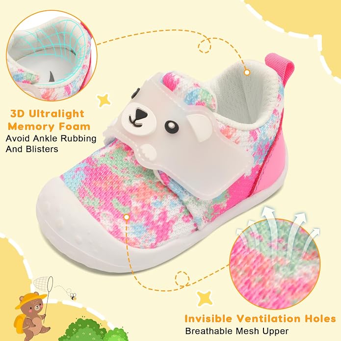 FEETCITY Baby Walking Shoes Wide Baby Shoes Boys Girls Infant Sneakers Crib - Image 4