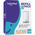 Babyfeel Refills for DEKOR PLUS Diaper Pails, 8 Pack, Exclusive 30% Extra by Babyfeel