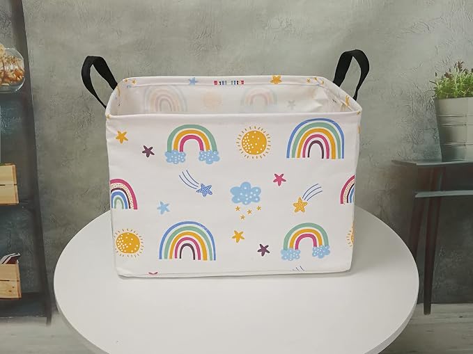 Rectangle Foldable Gift Laundry Basket, Storage - Image 6