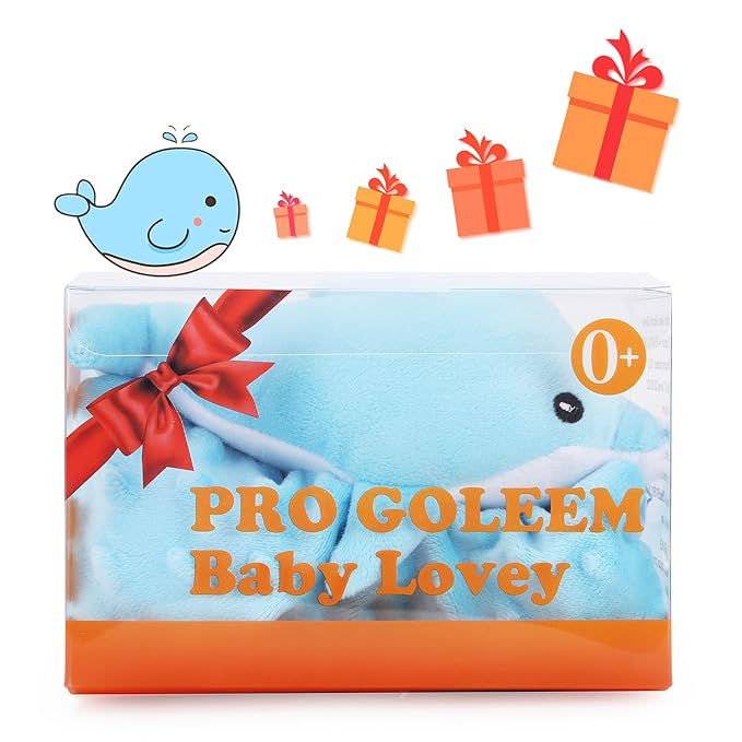 Pro Goleem Dolphin Loveys for Babies, Soft Security Blanket Baby Snuggle Toy - Image 7