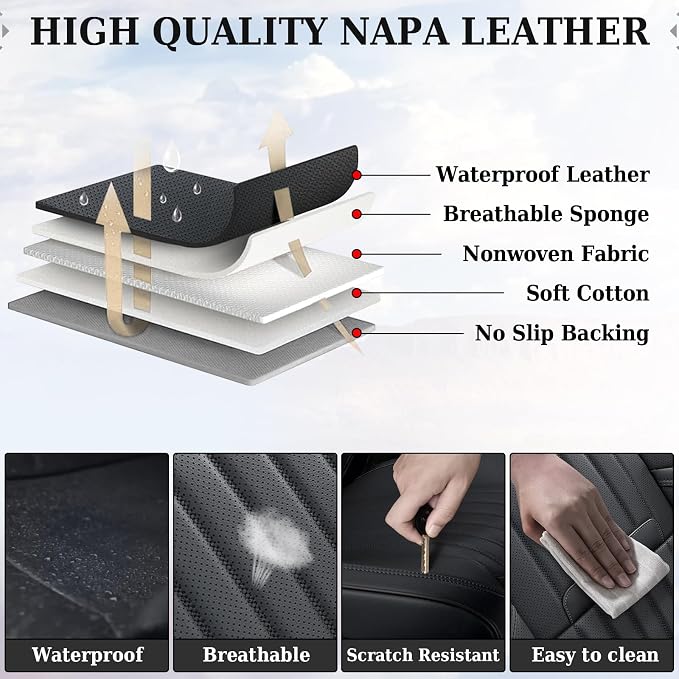 Coverado Car Seat Covers Full Set, Seat Covers - Image 3