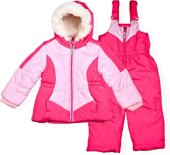 Arctic Quest Little Girls Bib Snow Pants and Ski Jacket Water-Resistant Snowsuit by ArcticQuest