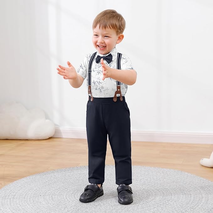 nilikastta Boy Suit Toddler Boy Outfit Boy Dress Shirt - Image 2