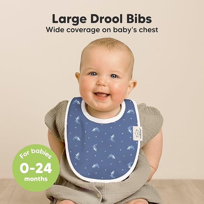 8-Pack Organic Baby Bibs for Boys, Girls - Image 2