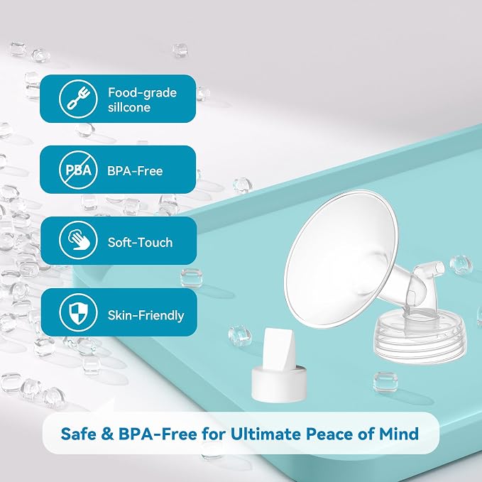 6PCS 17mm Breast Pump Flanges, Duckbill Valves Compatible - Image 8