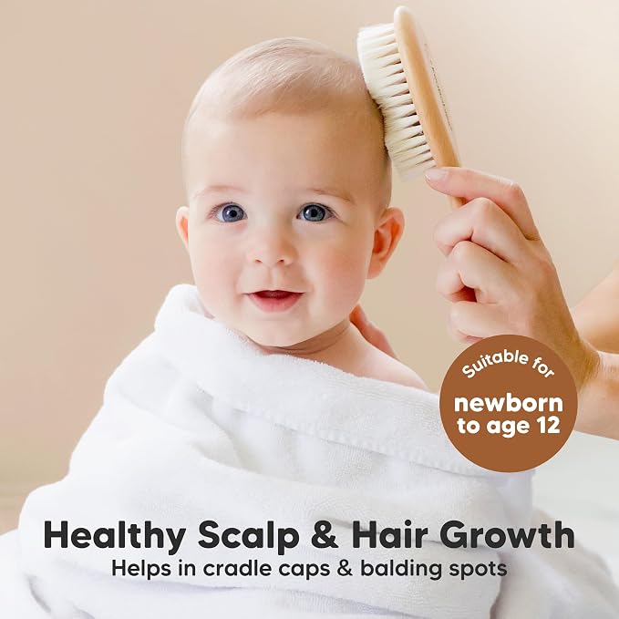 Wooden Baby Hair Brush - Image 3