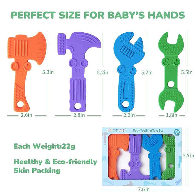 TYRY.HU Baby Teething Toys for Babies, Baby Teether Toys, BPA Free Silicone - Image 8