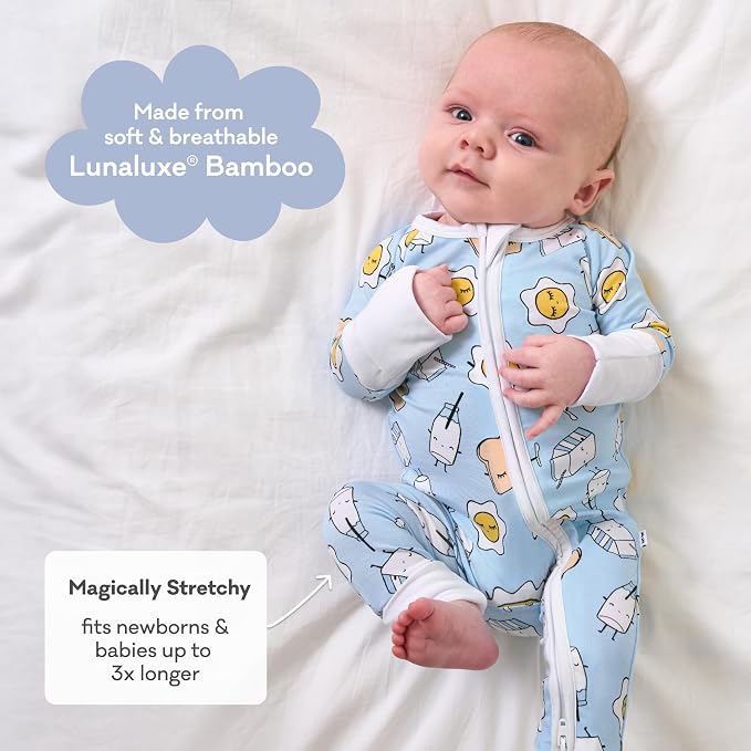 Little Sleepies Pajamas for Baby Boys & Girls, Viscose from Bamboo Baby Pajamas - Image 3