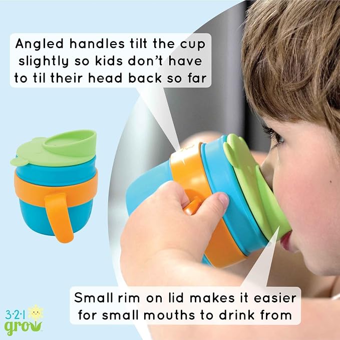 Easy Learn Drink and Snack Set – Baby + Toddler Silicone Learning Cup & Snack - Image 5