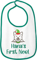 Personalized Baby Bib – Soft Cotton Terry, Cute Jindo Dog Design by SmilingJindo