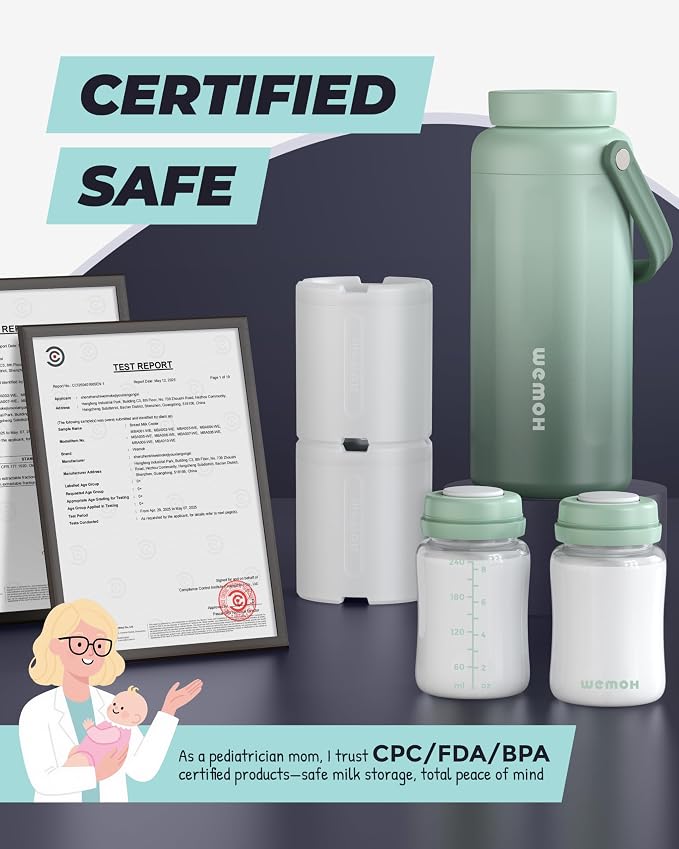 Breast Milk Cooler Bottle-24H Double-Layer Cooling, TSA Approved, 2 Leakproof - Image 5