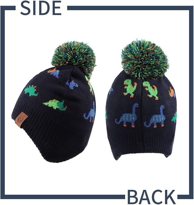 JANGANNSA Knitted Baby Hat Scarf Set Winter Warm Boys Girls Beanie Fleece - Image 2