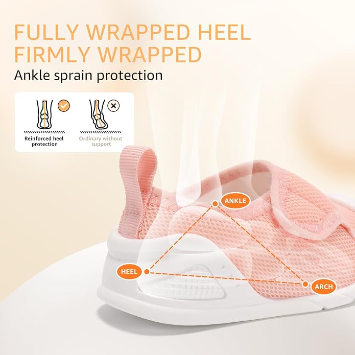 Baby Boys Girls First Walking Shoes Wide Toe Box Infant Sneakers Lightweight - Image 3