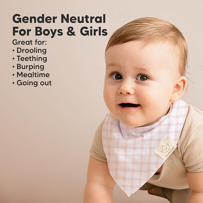 8-Pack Organic Baby Bandana Bibs - Image 6