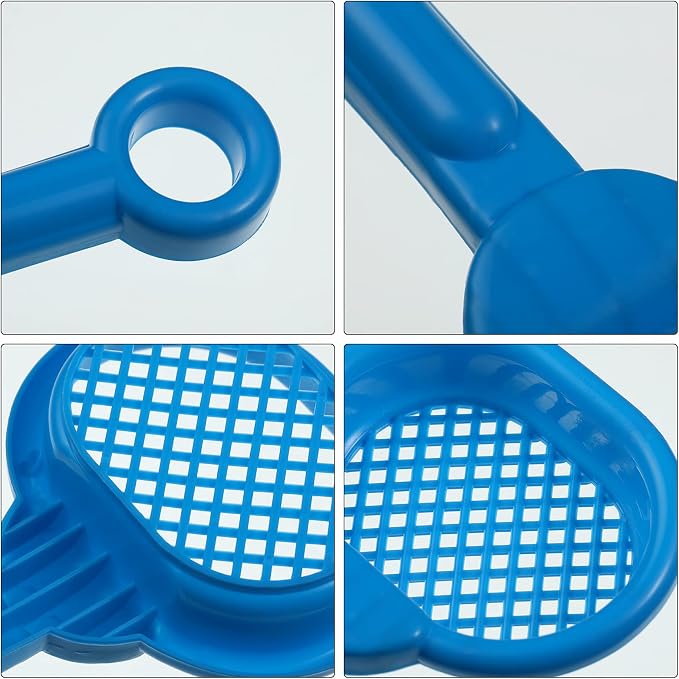 Skylety 8 Pieces Kids Beach Sand Shovels Colorful Plastic Rake Sand Sifter Toy - Image 3