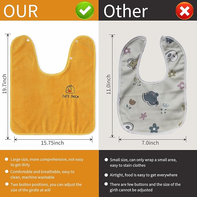 3 Pack Bibs for Baby Girls or Boys, Toddler Bibs for Feeding Teething Drooling - Image 4