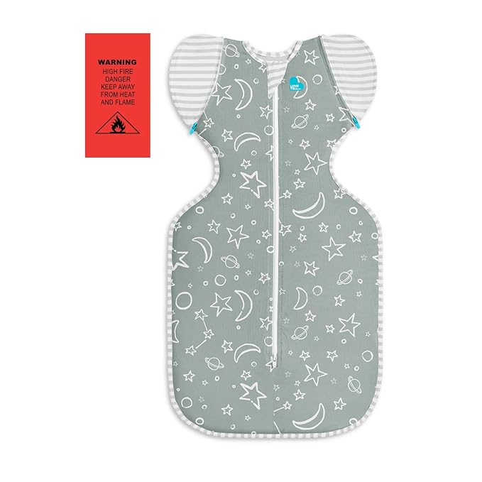 Love to Dream Swaddle Up Transition Bag Viscose Bamboo, 1.0 TOG, Olive Stars & - Image 5