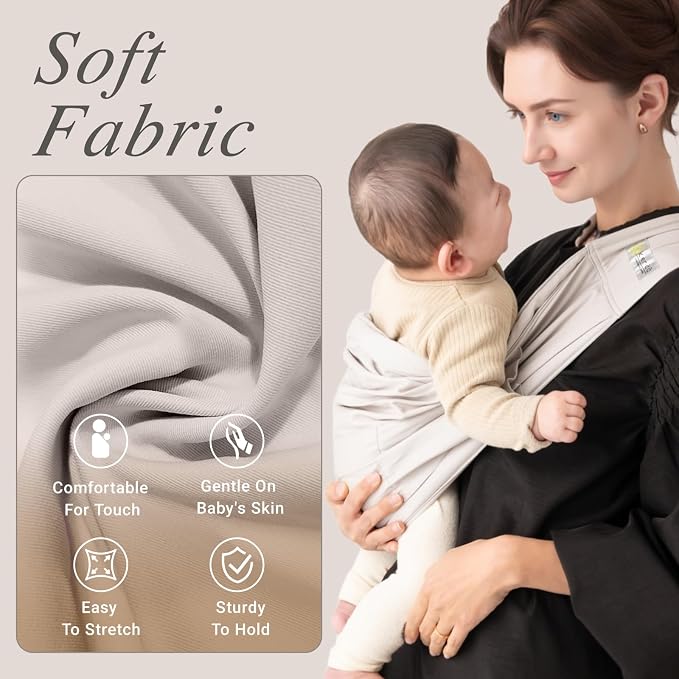 Baby Sling Carrier for Newborn to Toddler, Cozy Wearing Baby Wrap Carrier - Image 2