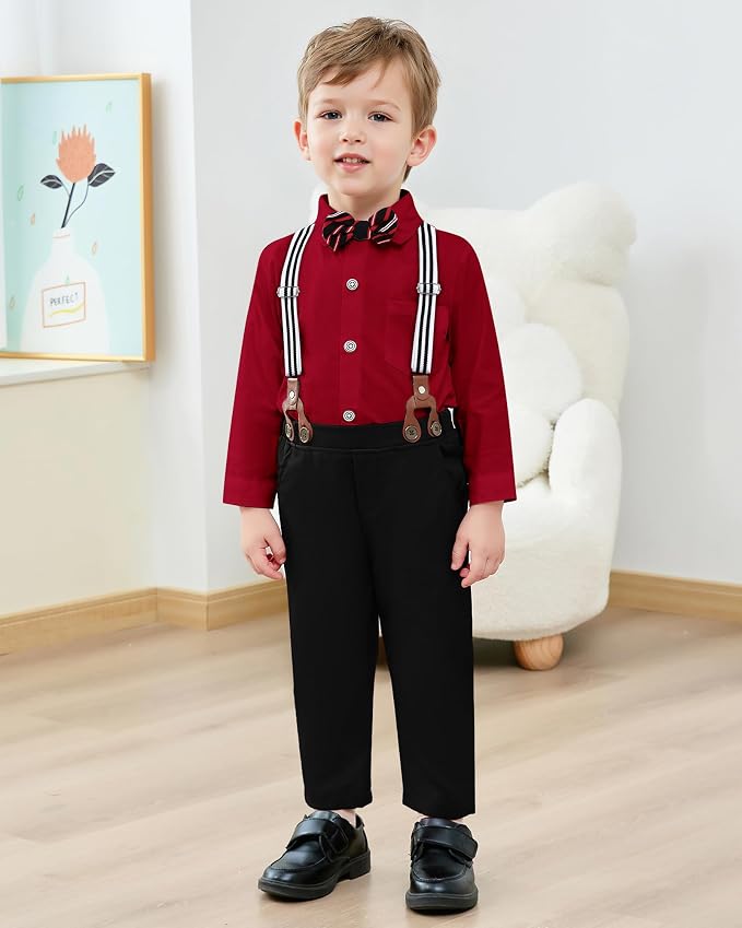 nilikastta Boy Suit Toddler Boy Outfit Boy Dress Shirt - Image 5