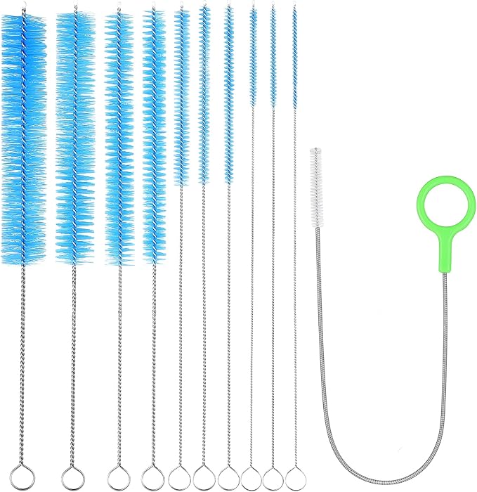 2024 Upgraded Long Straw Cleaner Brush, 9.5in 10 Different Diameters Reusable by YZAHGDS