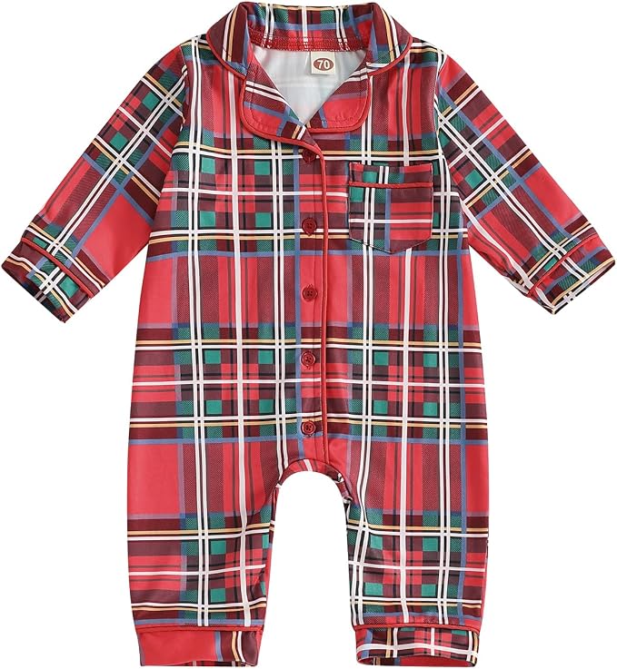 Balaflyie Baby Girl Button Down Pajamas Romper One-Piece Jumpsuit Long Sleeve by Balaflyie