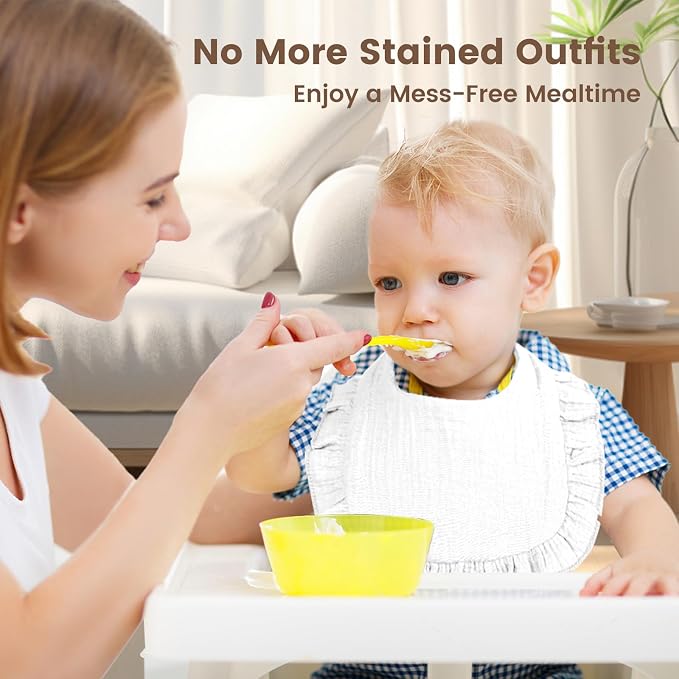 Oiomniv Muslin Baby Bibs, Toddler - Image 7