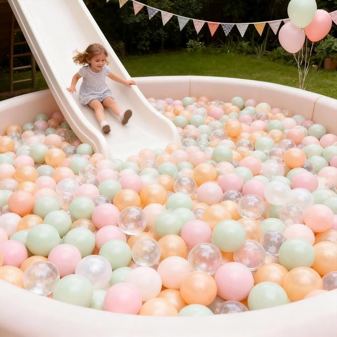 GOGOSO Ball Pits Balls for Toddlers Pack of 50 100 200 Plastics Shape Ball - Image 6