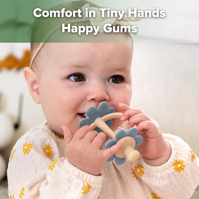 haakaa Silicone Baby Teether Toys, Nipple-Shaped End - Image 2