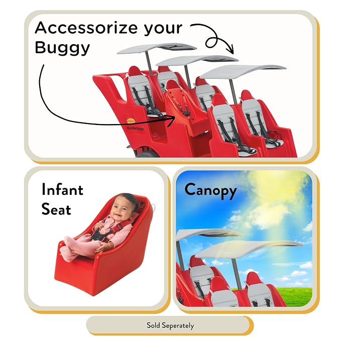 Angeles Bye Bye Buggy 6 Passenger Stroller, Sturdy Daycare Stroller - Image 6